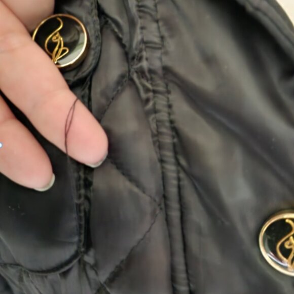 Baby Phat - Quilted Puffer Jacket, w/Leopard lining, Black, USED, size S - Picture 15 of 17